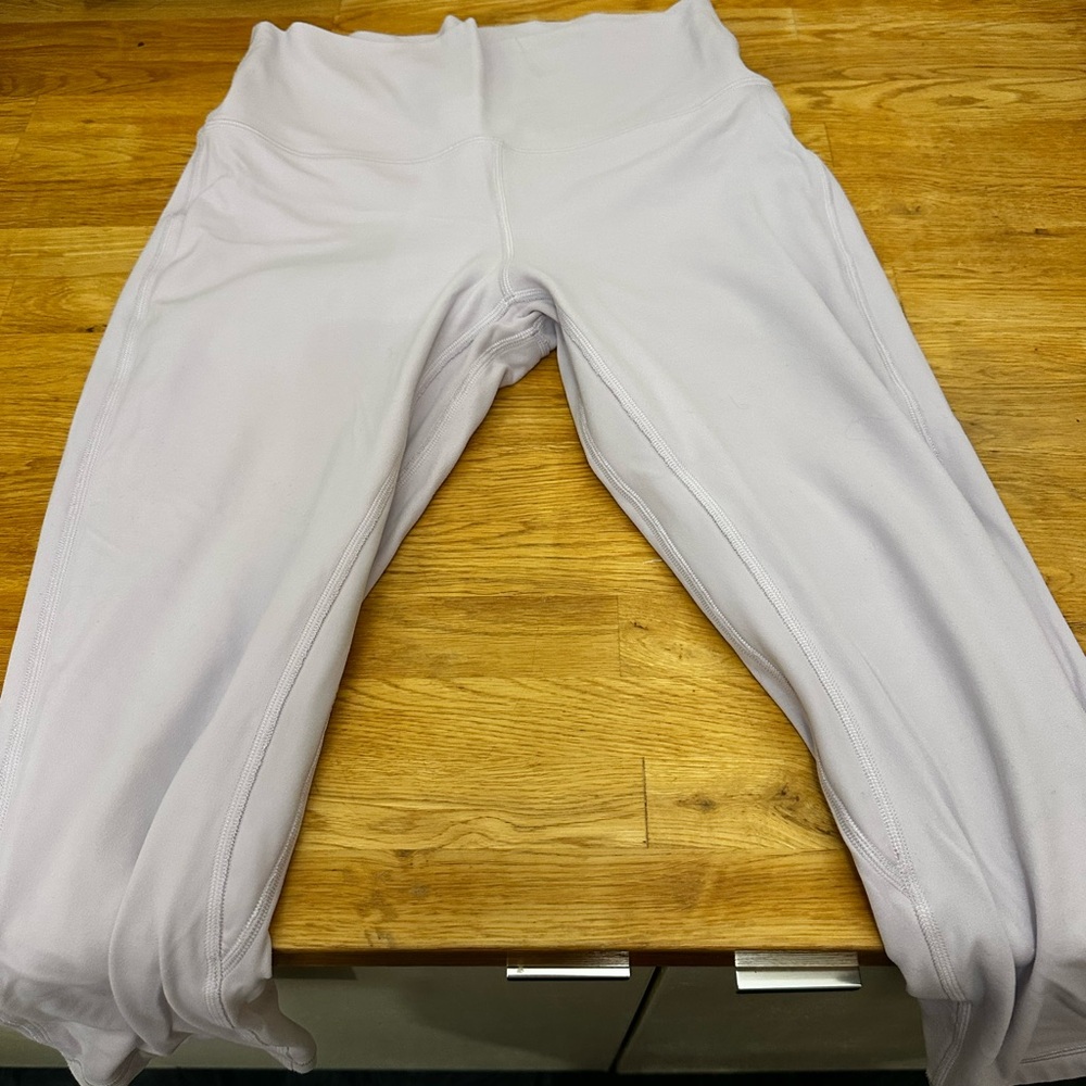 Lululemon Soft Lilac Active Leggings - High Waist Stretch 23” inseam size 8